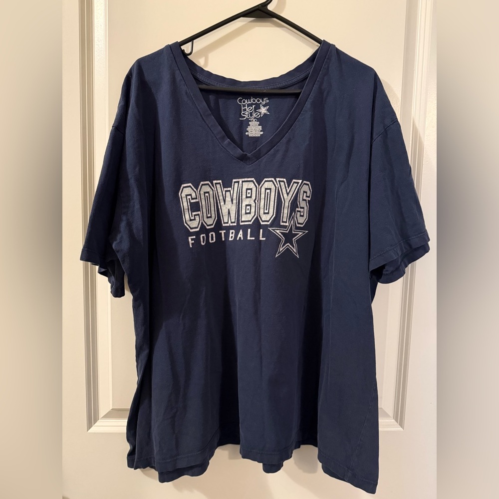 Cowboys Blue Football T-Shirt from Cowboys Her Style